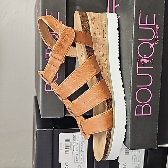 Corkys Shoes - Corkys Tan Gladiator Sandals with Buckle Closures